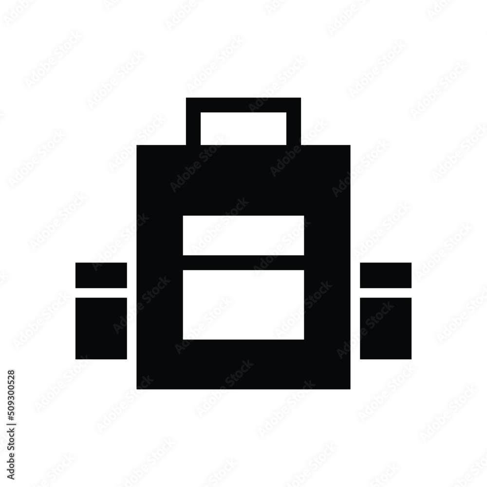 Travel backpack vector icon symbol design Travel backpack vector icon symbol design