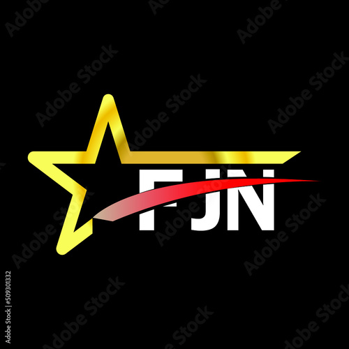 FJN letter logo design. FJN creative  letter logo. simple and modern letter logo. FJN alphabet letter logo for business. Creative corporate identity and lettering. vector modern logo  photo