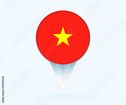 Map pointer with flag of Vietnam. Free Download Map pointer with flag of Vietnam. - GFXLoad