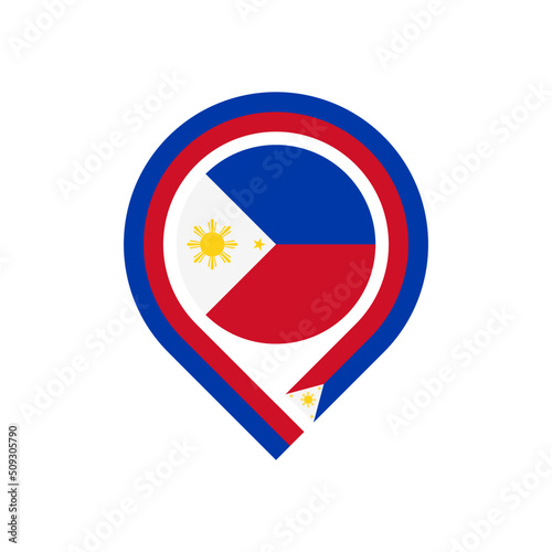 Free Download philippines flag map pin icon. vector illustration isolated on white background - GFXLoad