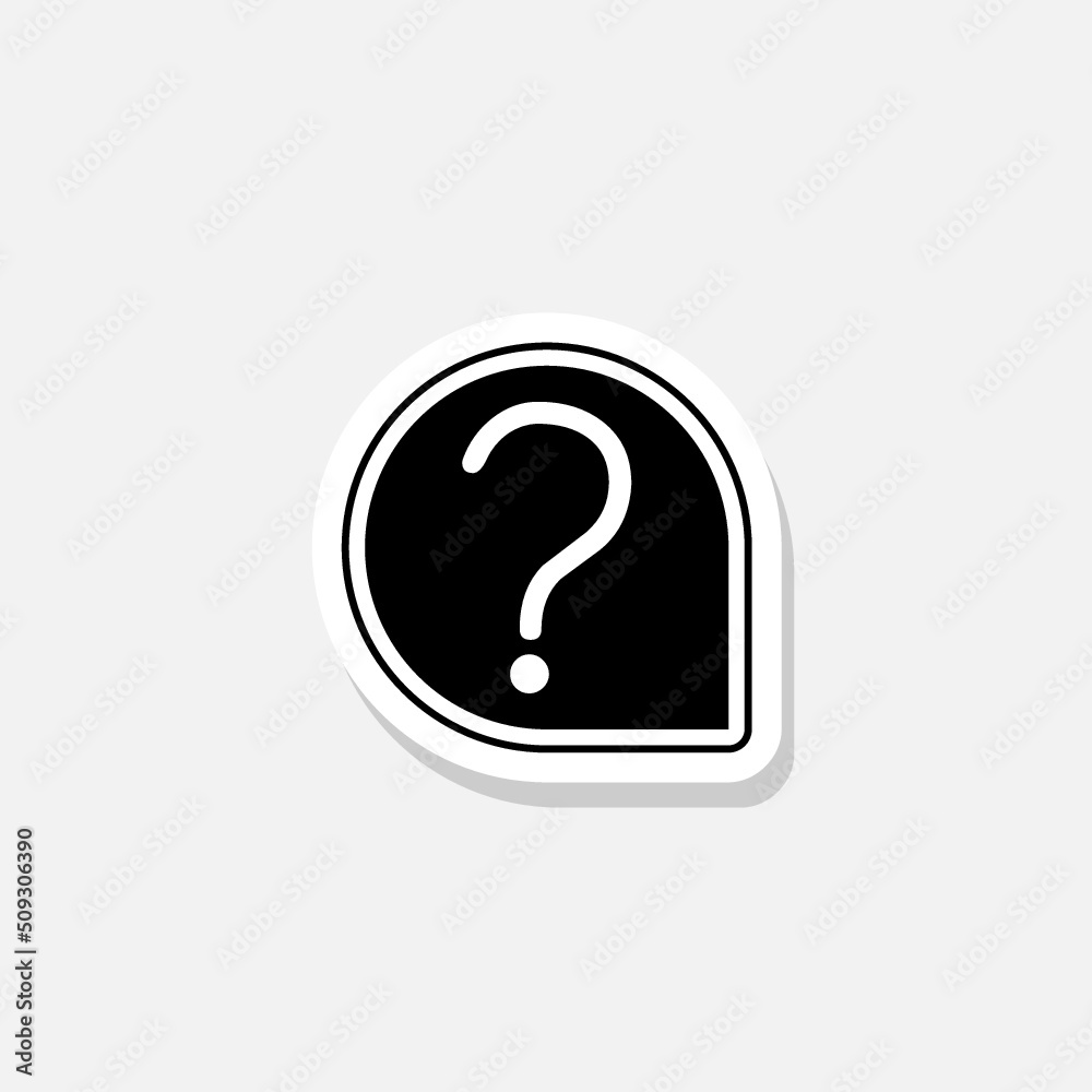 Question message sticker icon sign for mobile concept and web design Question message sticker icon sign for mobile concept and web design