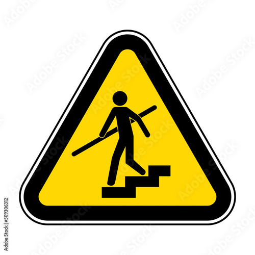 Avoid A Fall Use Handrails Sign