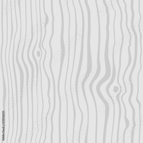 Light gray and white wooden surface striped of fiber. Background template for your design. Natural wood grain seamless tile texture. Vector illustration