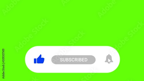 rounded corner subscriber button with green screen