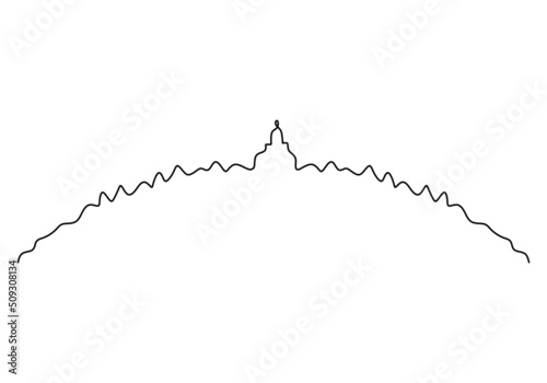 One continuous single line ...