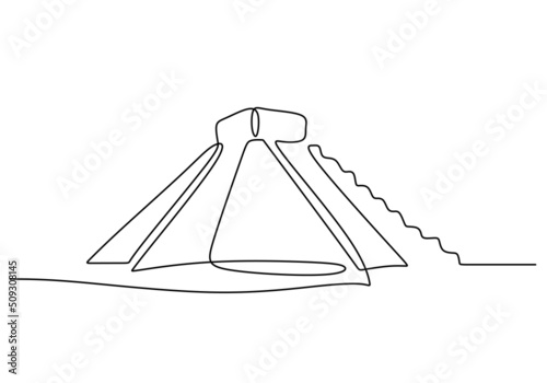 One continuous single line ...