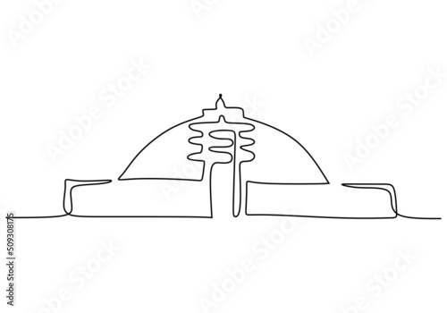 One continuous single line ...