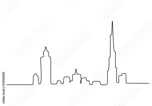 One continuous single line ...