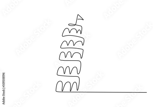 One continuous single line ...