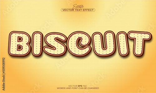 choco style 3d biscuit text effects