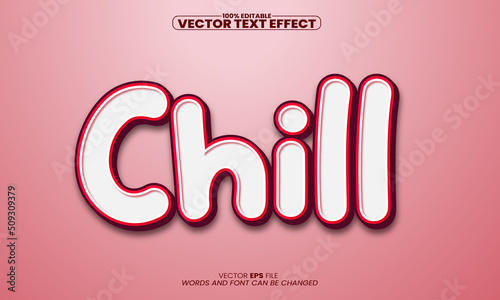 Chill editable 3d text effects