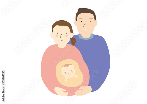 お腹に赤ちゃんのいる夫婦