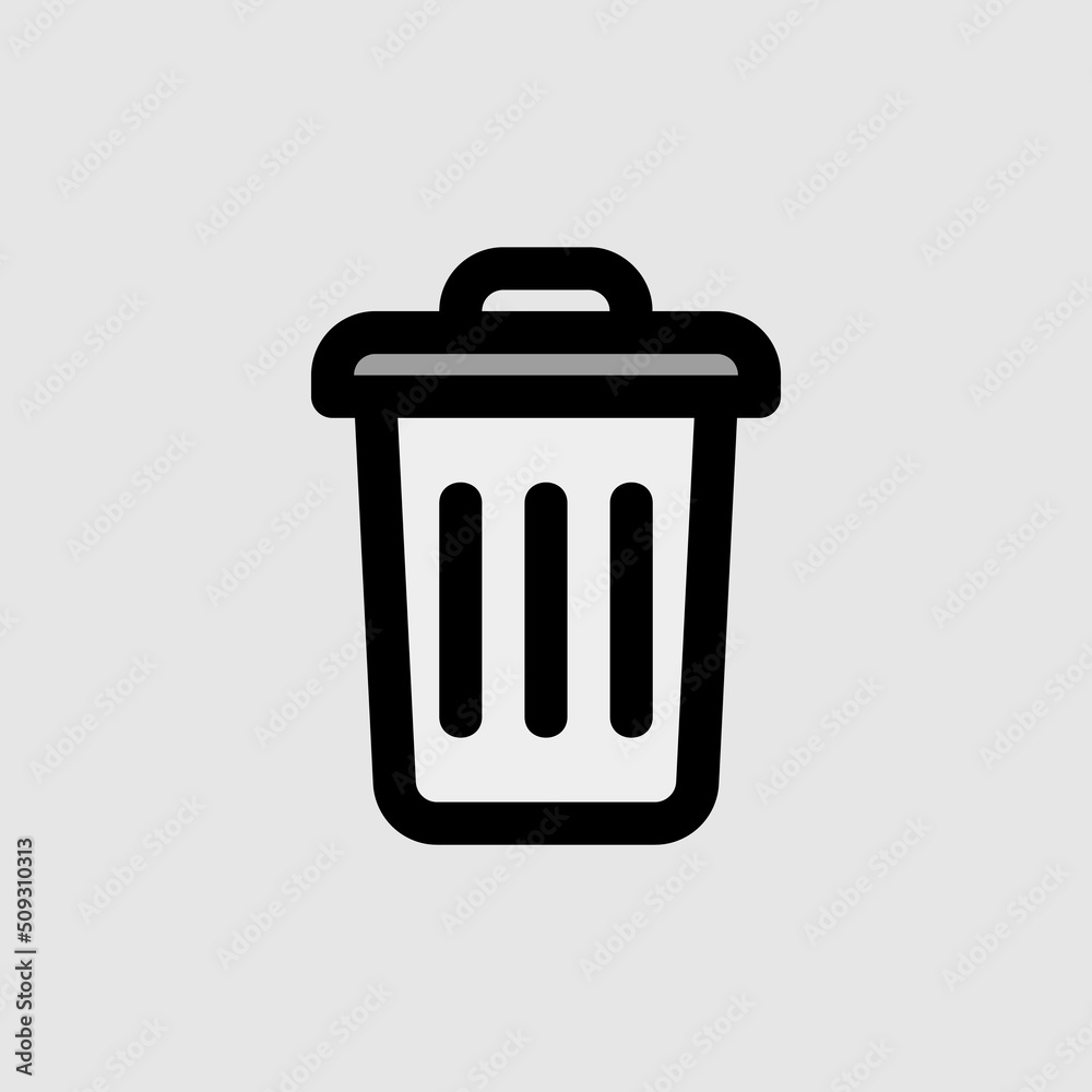 Delete icon in filled line style about essentials, use for website mobile app presentation Delete icon in filled line style about essentials, use for website mobile app presentation