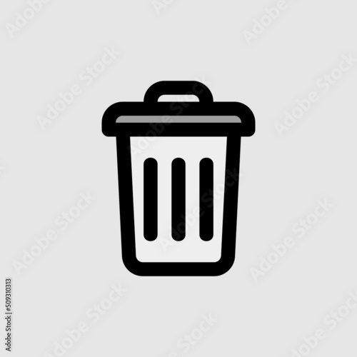 Delete icon in filled line style about essentials, use for website mobile app presentation