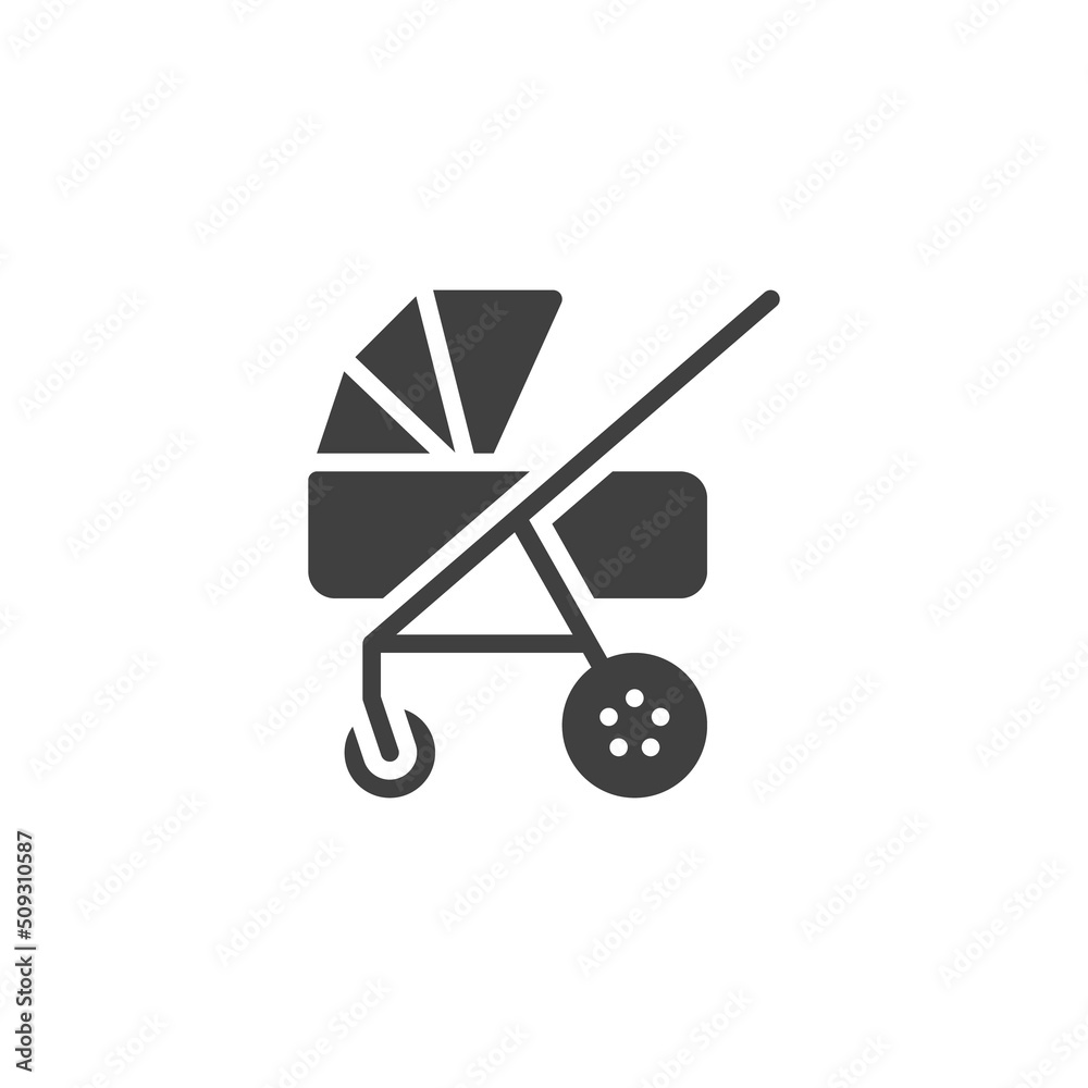 Baby carriage vector icon Baby carriage vector icon