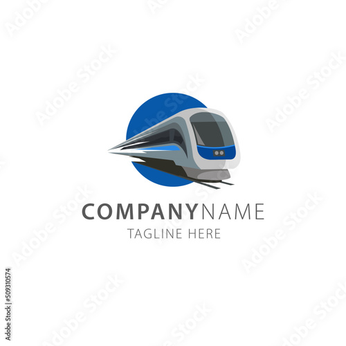 fast train express logo vector premium