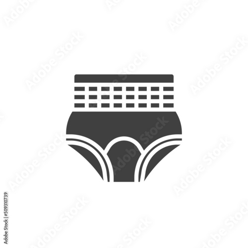 Baby diaper vector icon