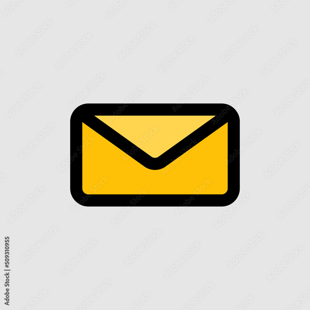 Email icon in filled line style about essentials, use for website mobile app presentation Email icon in filled line style about essentials, use for website mobile app presentation
