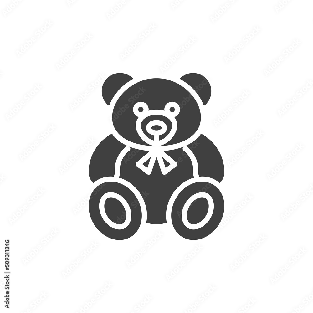Teddy bear vector icon Teddy bear vector icon