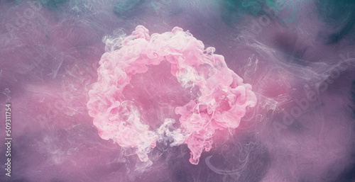 Steam gas cloud. Mysterious haze. White pink fluid motion. Creative abstract background shot on Red Cinema camera 6k.