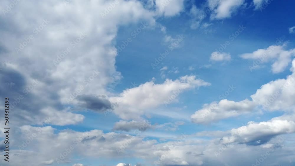 Dynamic timelapse formation of thunderclouds. Dramatic stormy weather