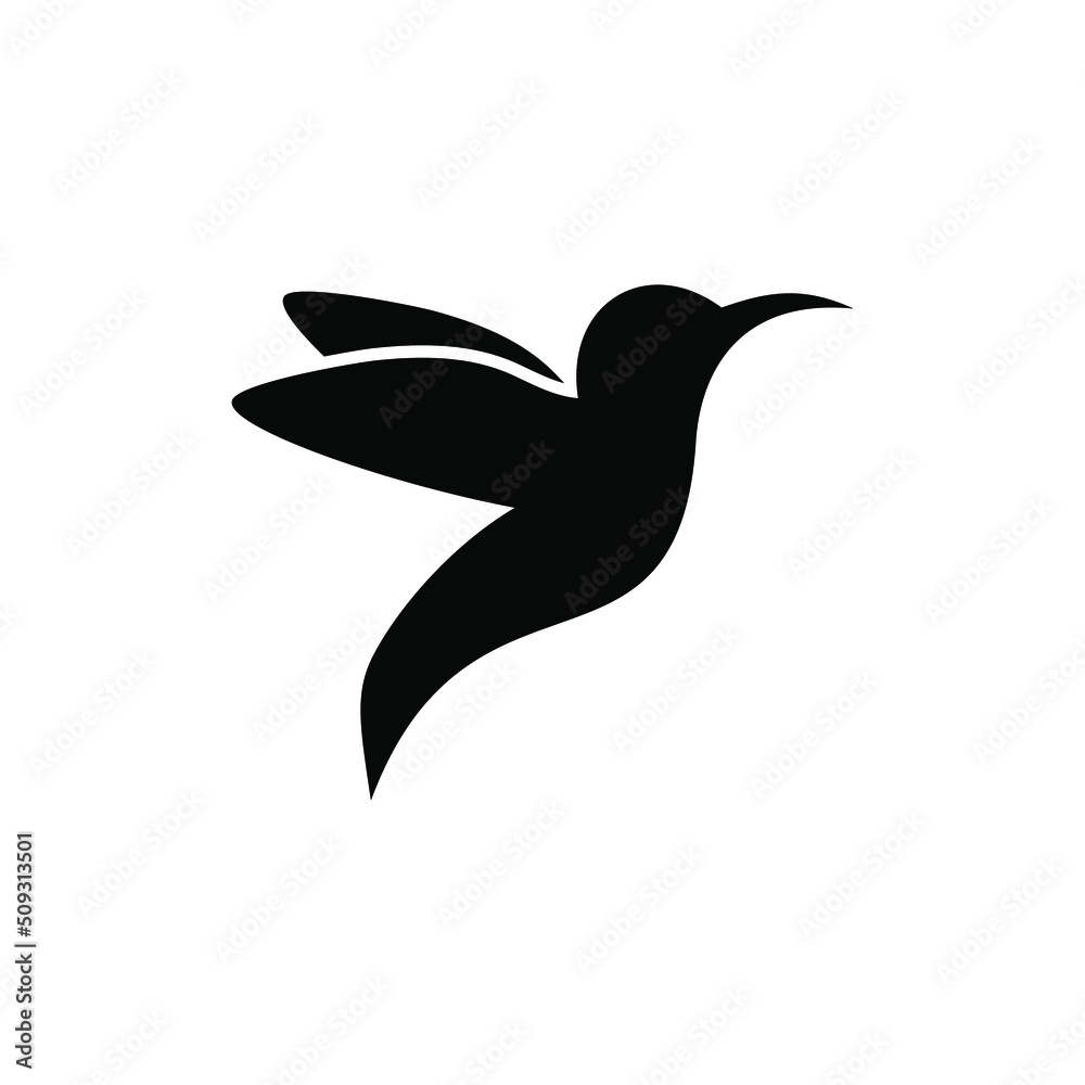 Fototapeta premium Humming Bird Logo can be use for icon, sign, logo and etc
