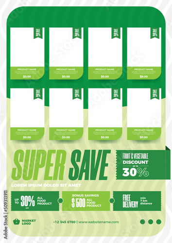 grocery store product catalog template a4 size