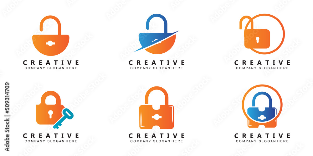 home and site security padlock logo vector symbol home and site security padlock logo vector symbol