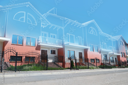 New project of modern resid...