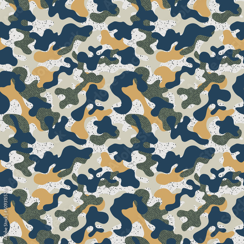 Abstract camouflage mimetic wallpaper vector seamless pattern photo