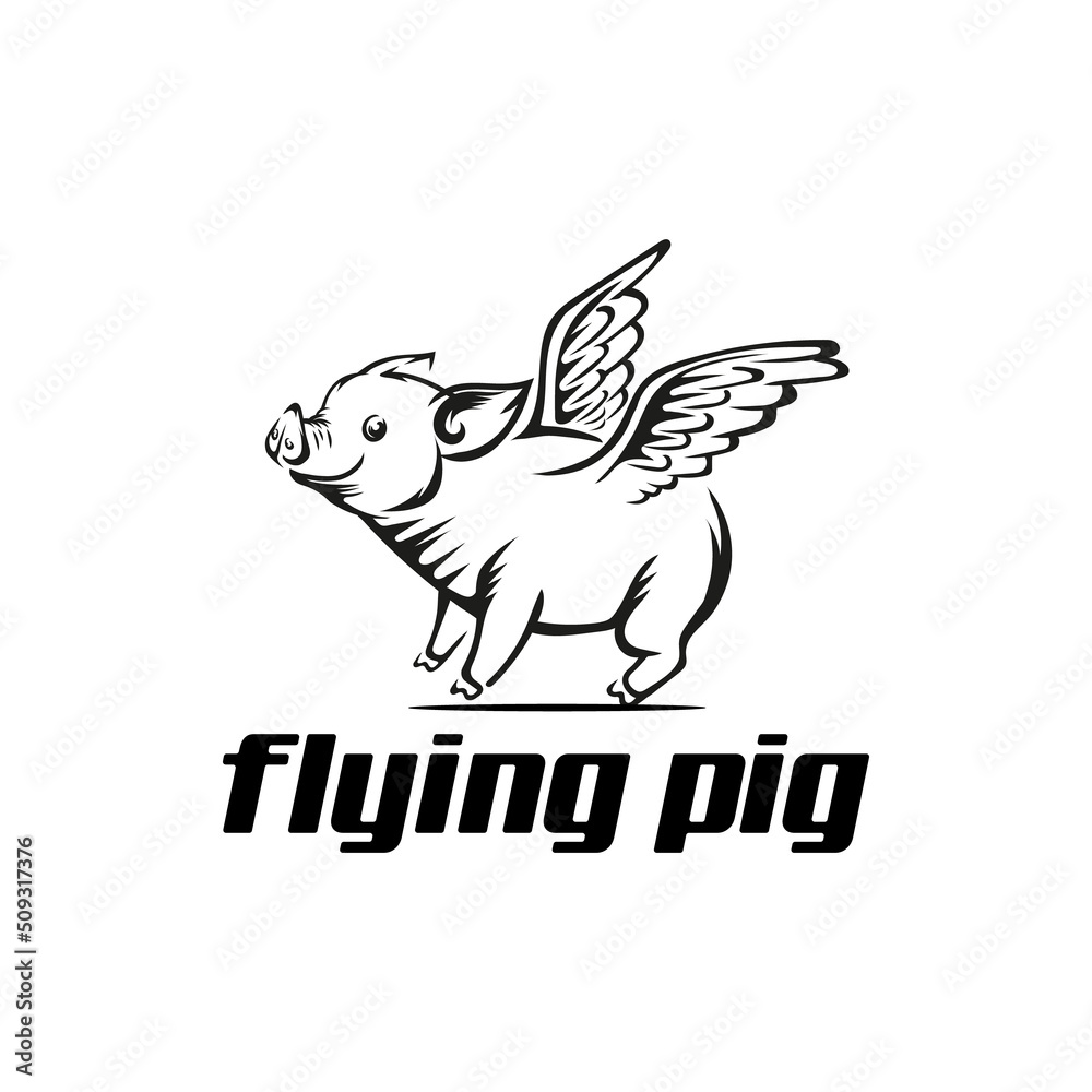 flying pig logo flying pig logo
