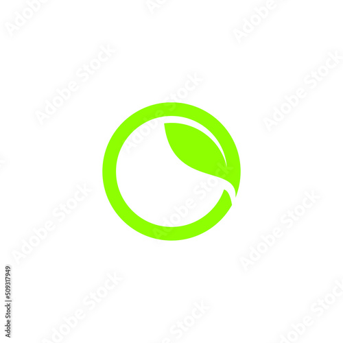 O Letter Leaf Logo Icon Design Vector