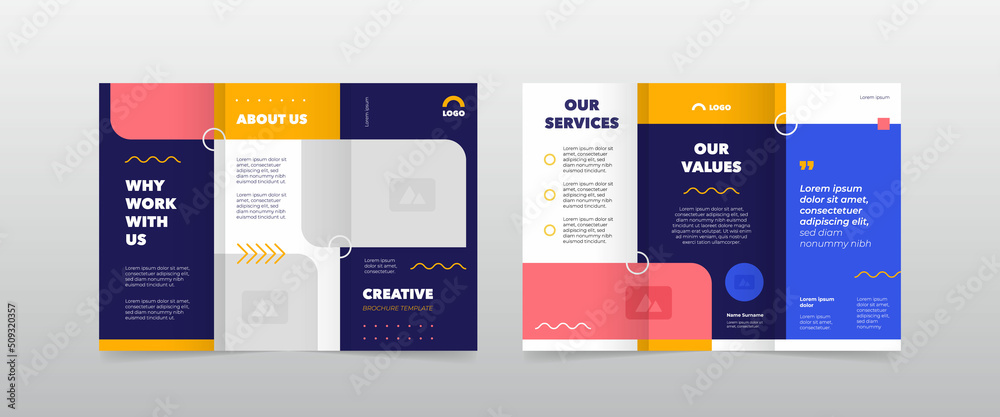 © Veesl Studio - modern simple business trifold brochure design template