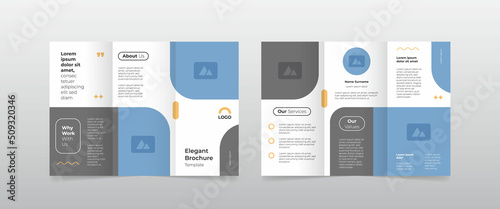 modern simple business trifold brochure design template