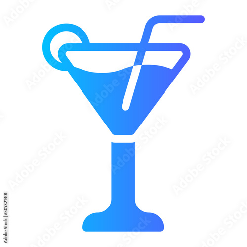 cocktail gradient icon