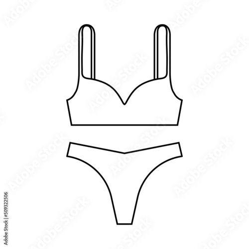 component icon of complete underwear, bra, briefs