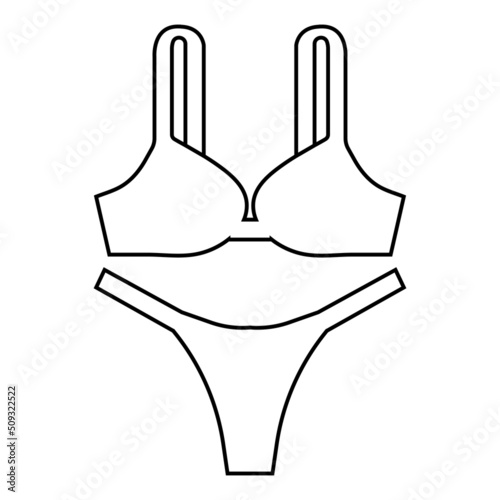 component icon of complete underwear, bra, briefs