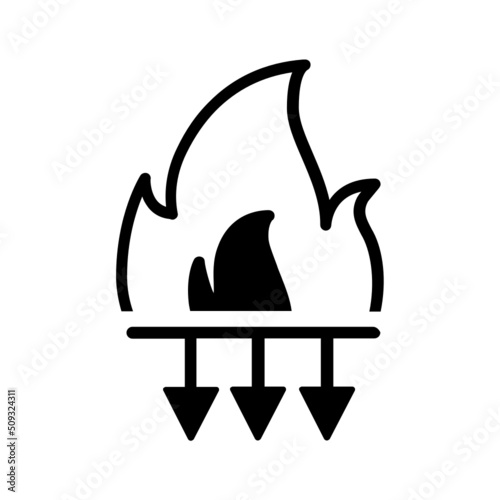 Black solid icon for Reduce risk Icon