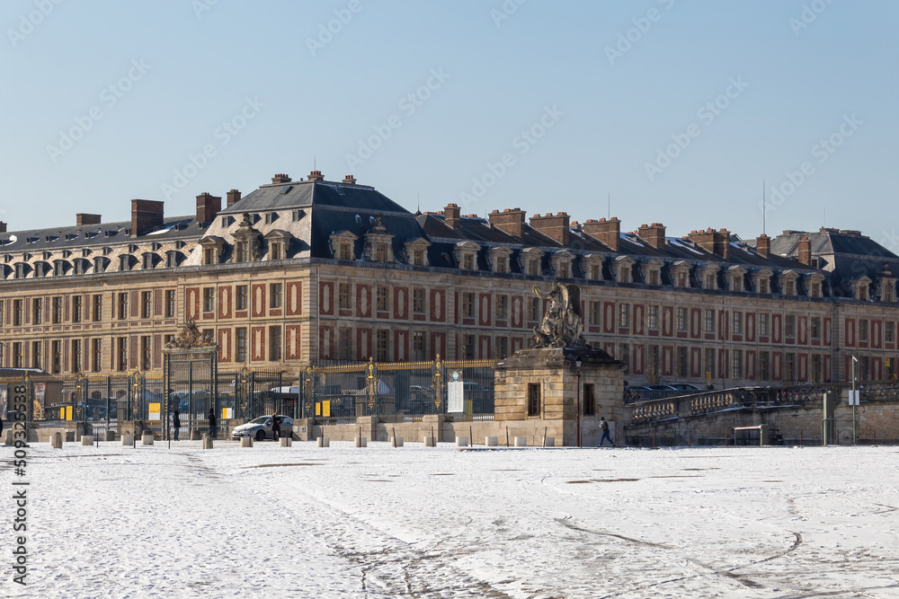 view of the palace in winter