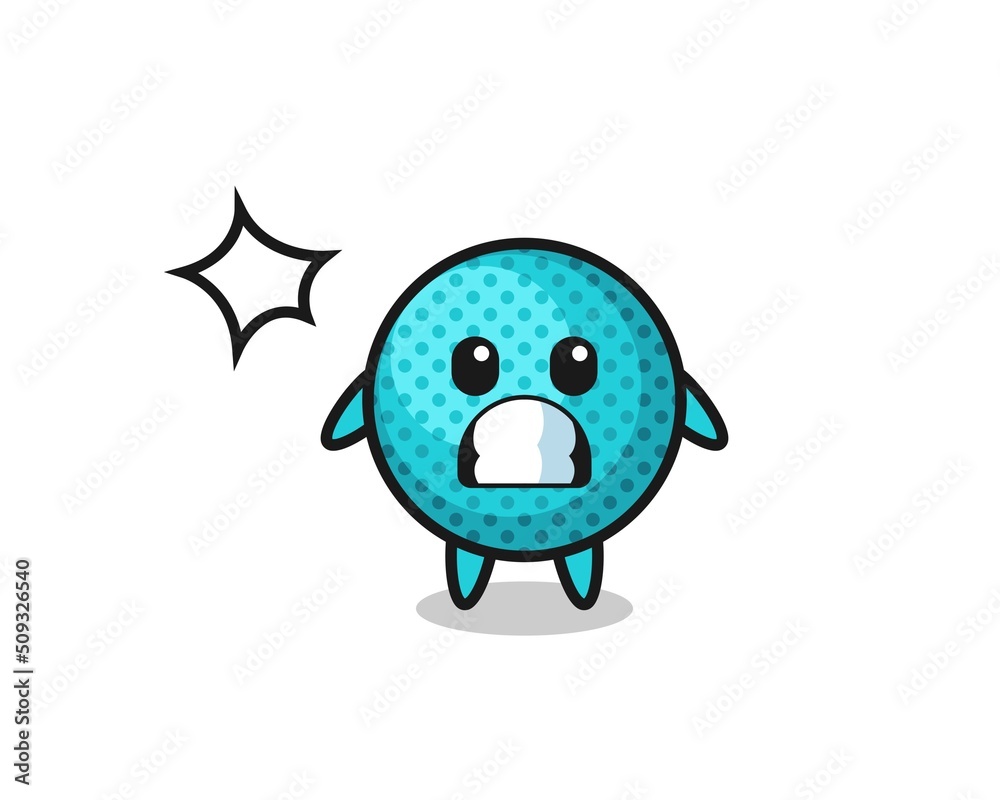 spiky ball character cartoon with shocked gesture