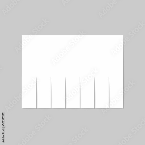 Street paper ad or announcement with tear-off stripes
