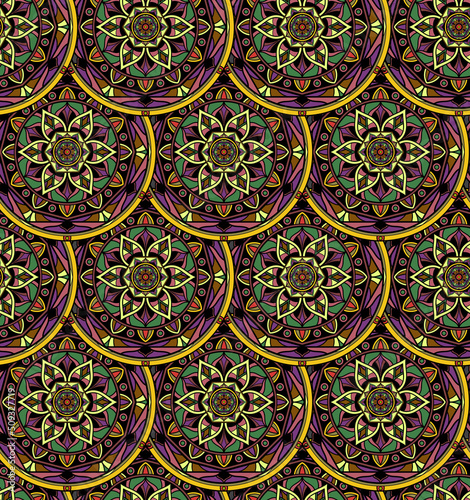 Seamless repeating oriental...