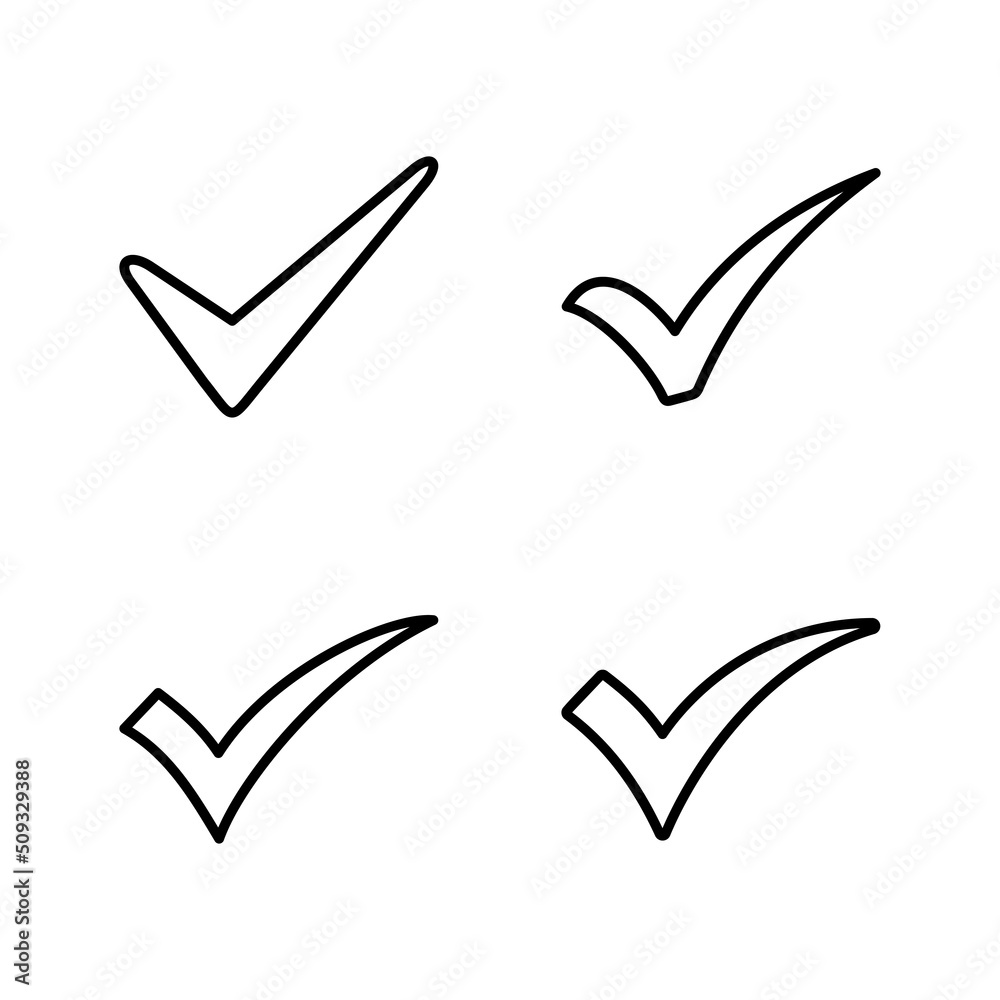Check mark icon vector. Tick mark sign and symbol Check mark icon vector. Tick mark sign and symbol