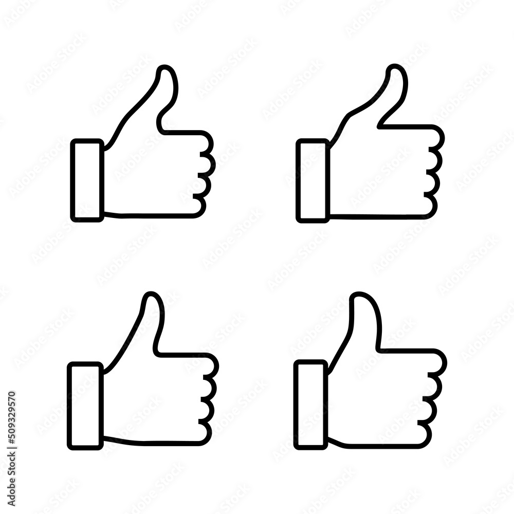 Like icon vector. Thumbs up sign and symbol. Hand like Like icon vector. Thumbs up sign and symbol. Hand like