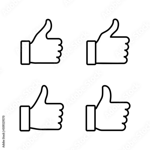 Like icon vector. Thumbs up sign and symbol. Hand like