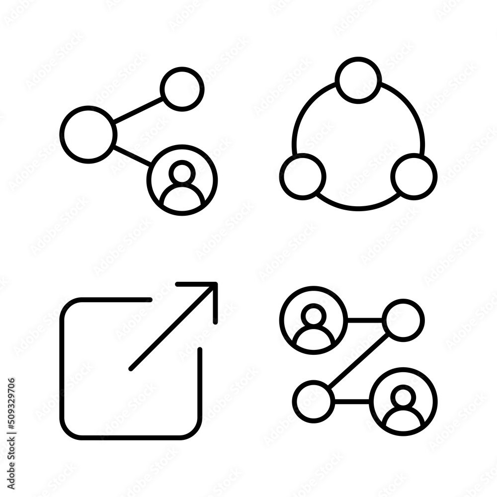 Share icon vector. Sharing sign and symbol Share icon vector. Sharing sign and symbol