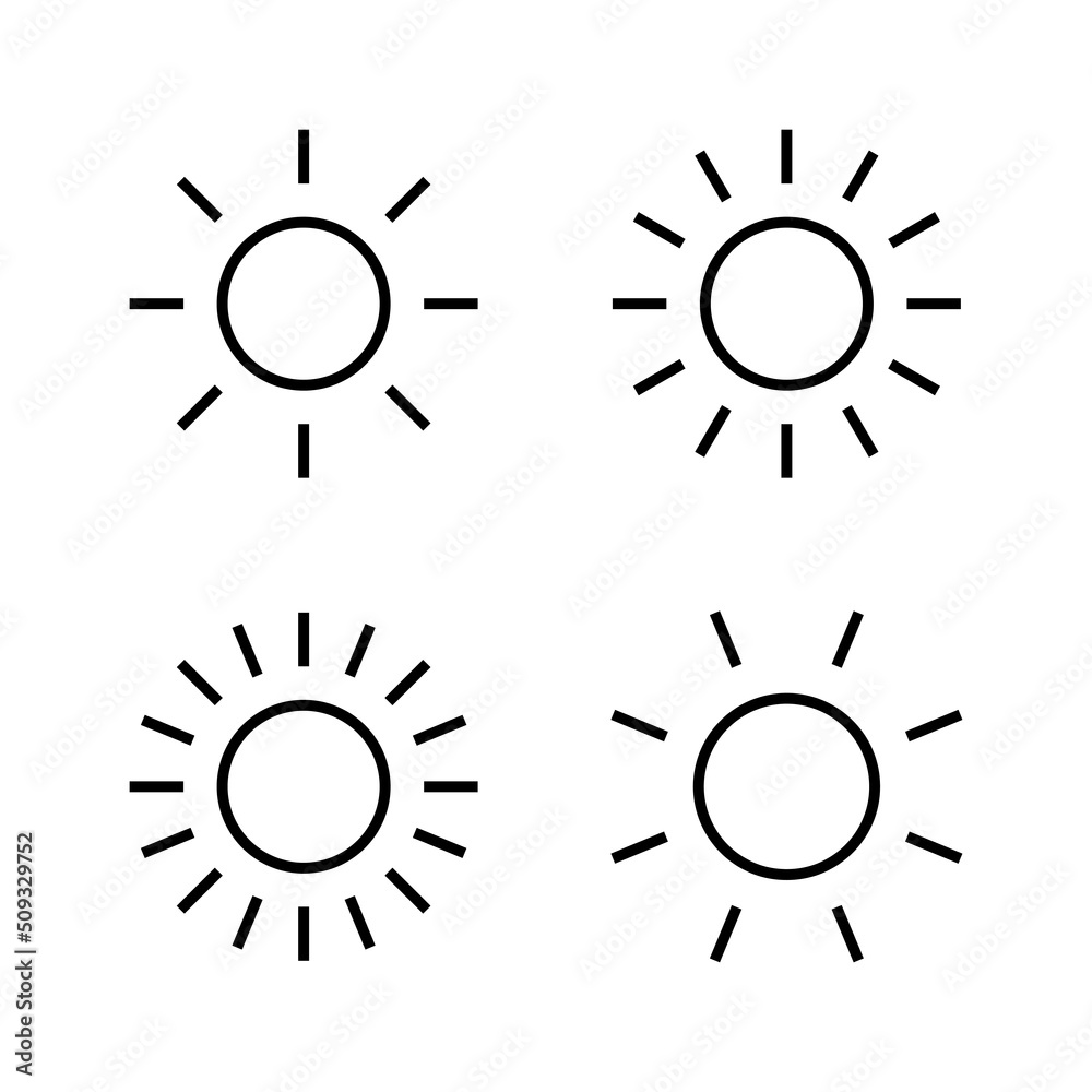 Obraz premium Sun icon vector. Brightness sign and symbol