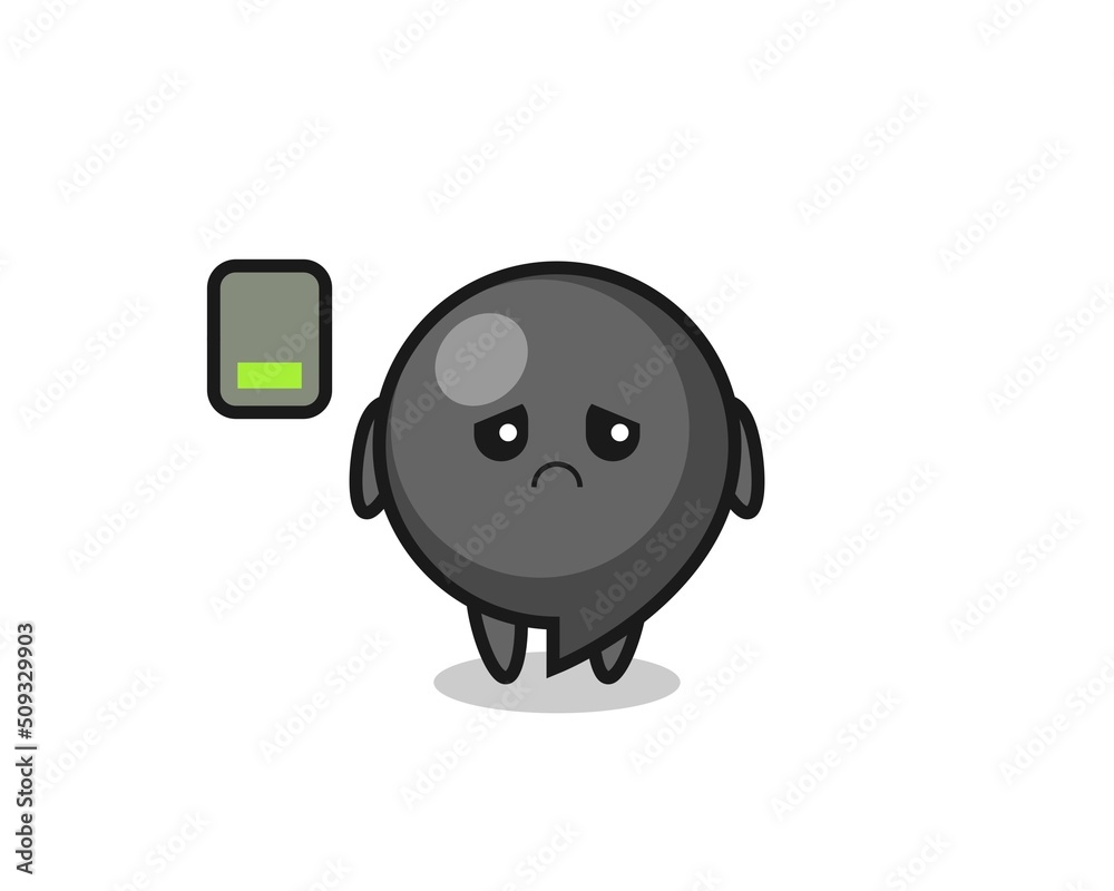 comma symbol mascot character doing a tired gesture comma symbol mascot character doing a tired gesture