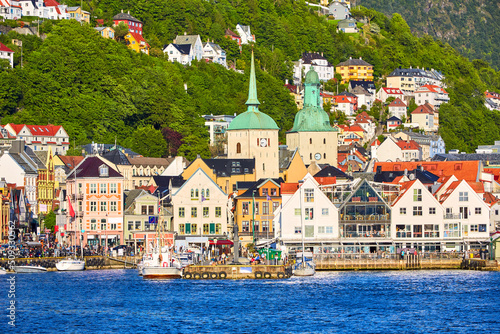 Bergen harbour historic Bryggen area, Norway