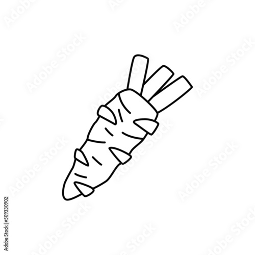 Wasabi icon in line style icon, isolated on white background